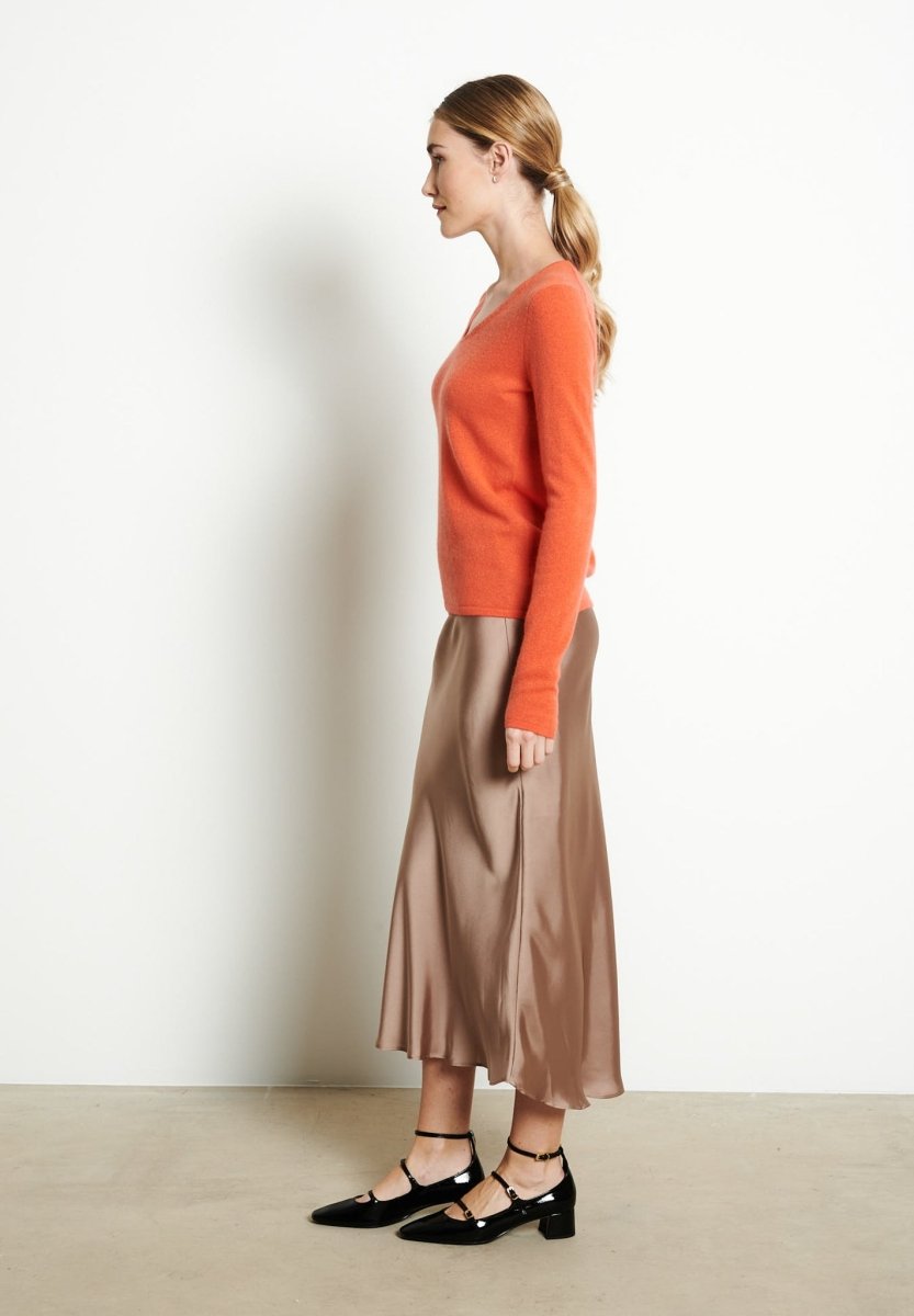 Pull col V cachemire mandarine femme - LILLY 2B